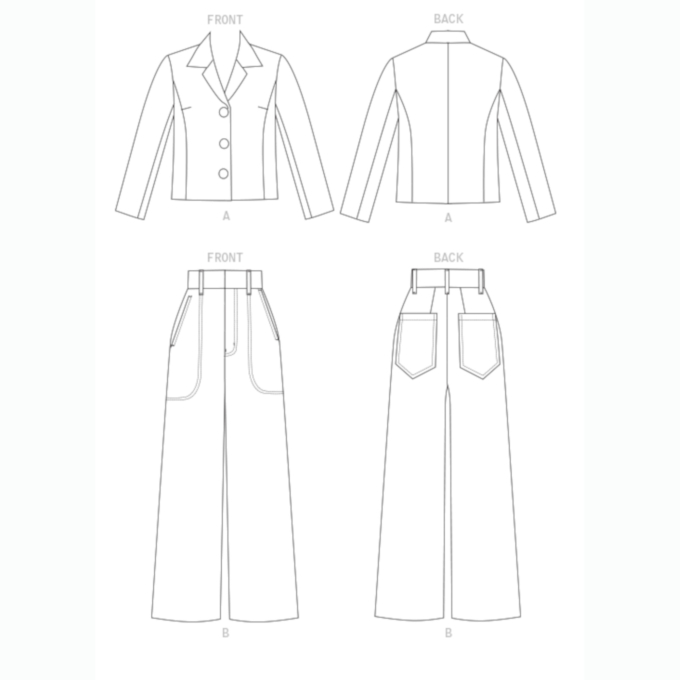 Pattern Vogue 1644 Gr. 32-40 Designer combinatie, Dui/En/Fr