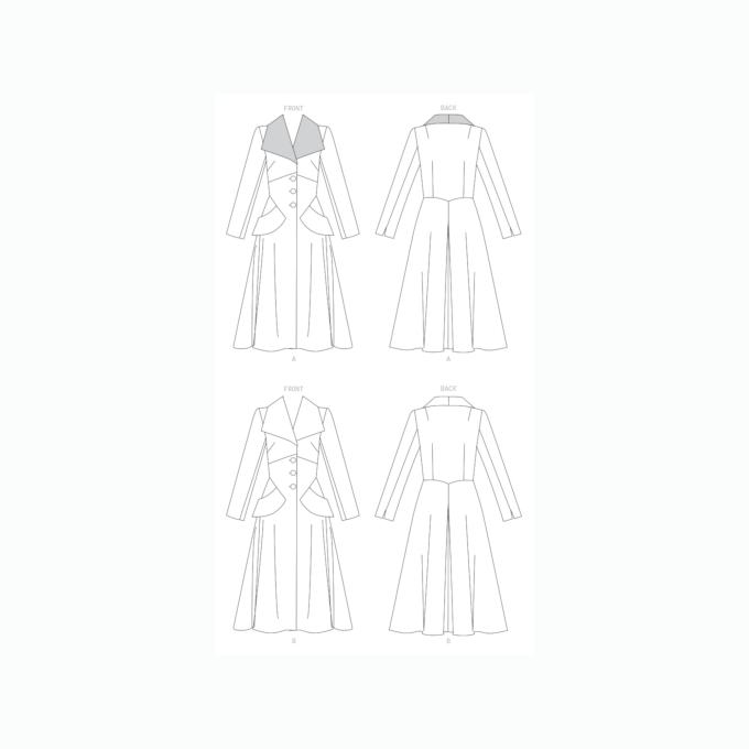 Pattern Vogue 1669 Mantel Gr. 32-40, Dui/En/Fr