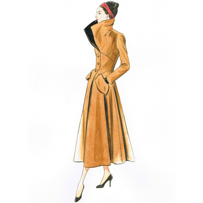 Pattern Vogue 1669 Mantel Gr. 32-40, Dui/En/Fr