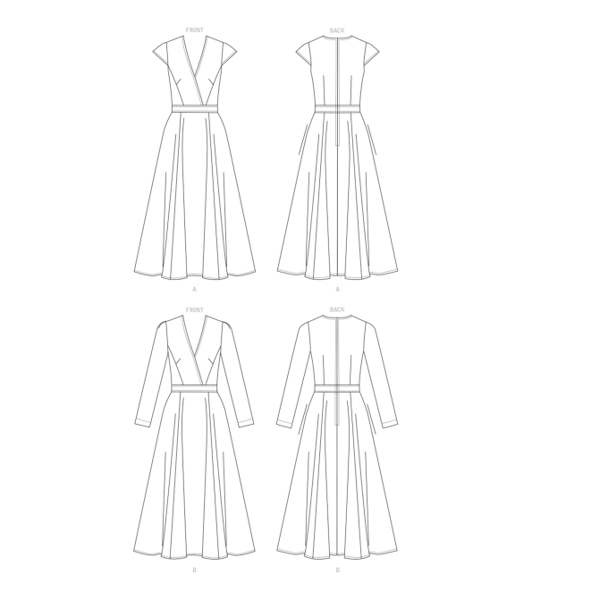 Patron Vogue 1672 robe, taille 32-40, en français