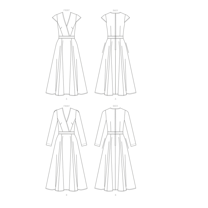 Patron Vogue 1672 robe, taille 40-48, en français