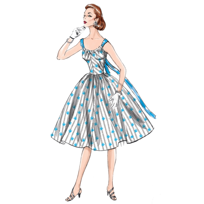 Patron Vogue 1696 robe, taille 34-42, en français