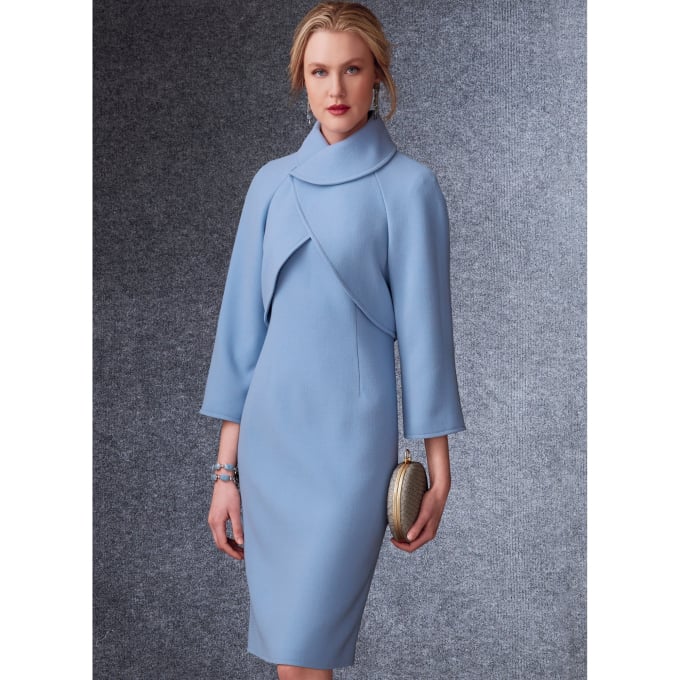 Patron Vogue 1736 robe et veste femme, taille 40-48, en français