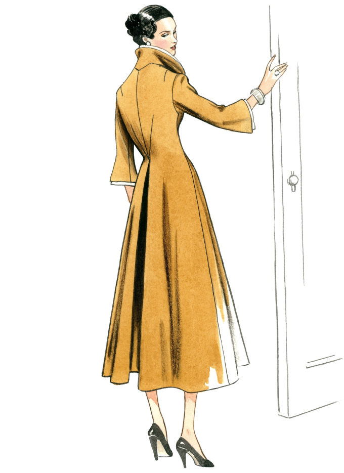 Naaipatroon Vogue 1738 retro jurk, maat  40-48, Dui/En/Fr