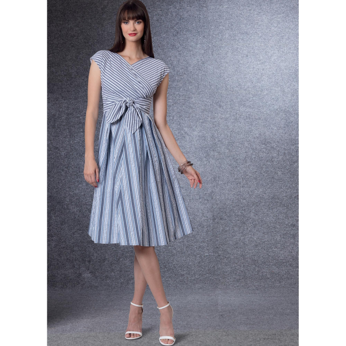 Patron Vogue 1795 robe de créateur, taille 32-40, en français