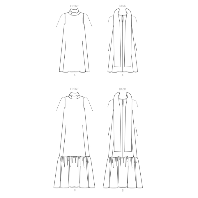 Patron Vogue 1802 robe femme, taille 32-48, en français