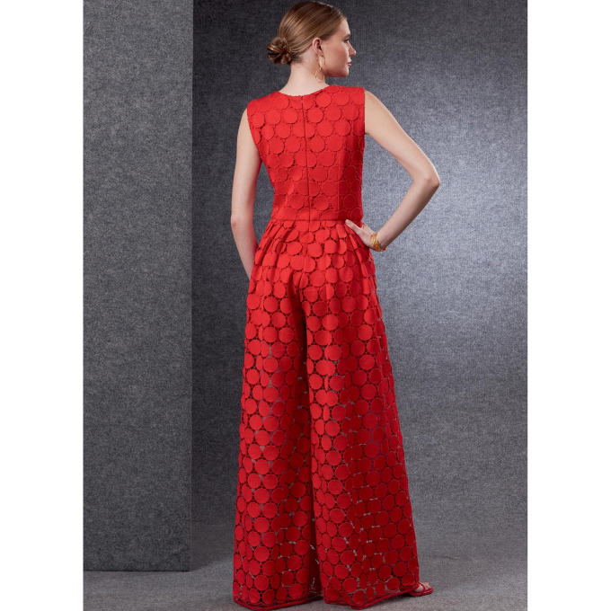 Naaipatroon Vogue 1806 Designer jumpsuit, maat 42-50, Dui/En/Fr