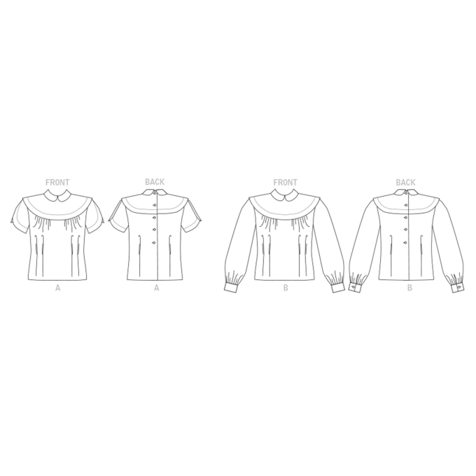 Naaipatroon Vogue 1809 blouse, maat 32-40, Dui/En/Fr