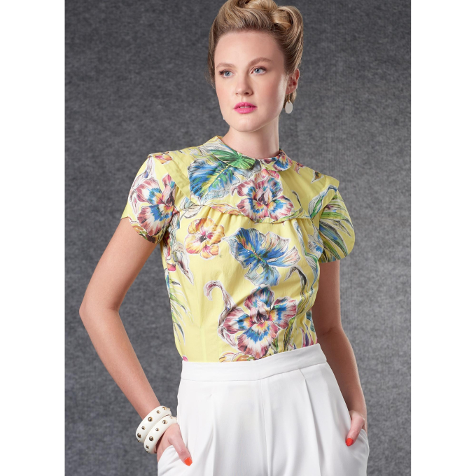 Naaipatroon Vogue 1809 blouse, maat 32-40, Dui/En/Fr
