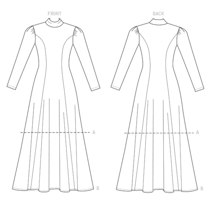 Patron Vogue 1819 robe de styliste femme, taille 42-50, en français