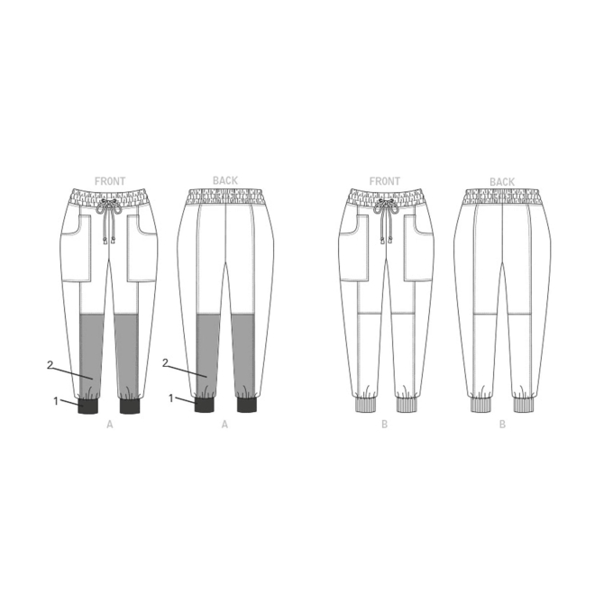 Naaipatroon Vogue 1828 broek, maat  32-48, Dui/En/Fr