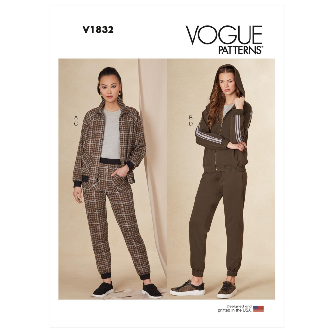 Naaipatroon Vogue 1832 combinatie, maat 32-48 Dui/En/Fr