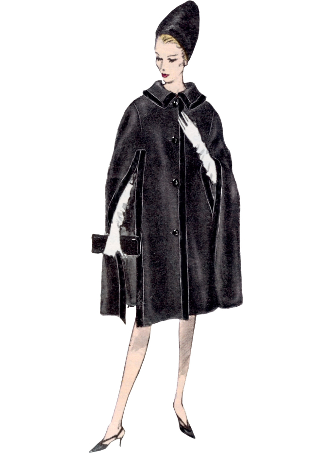 Naaipatroon Vogue 1838 Vintage-Cape, maat 34-42, Dui/En/Fr