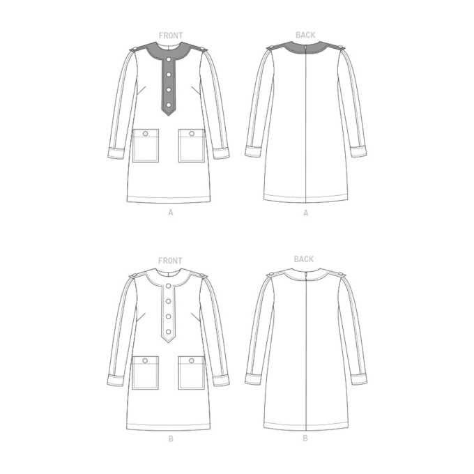 Naaipatroon Vogue 1844 jurk, maat 34-42, Dui/En/Fr