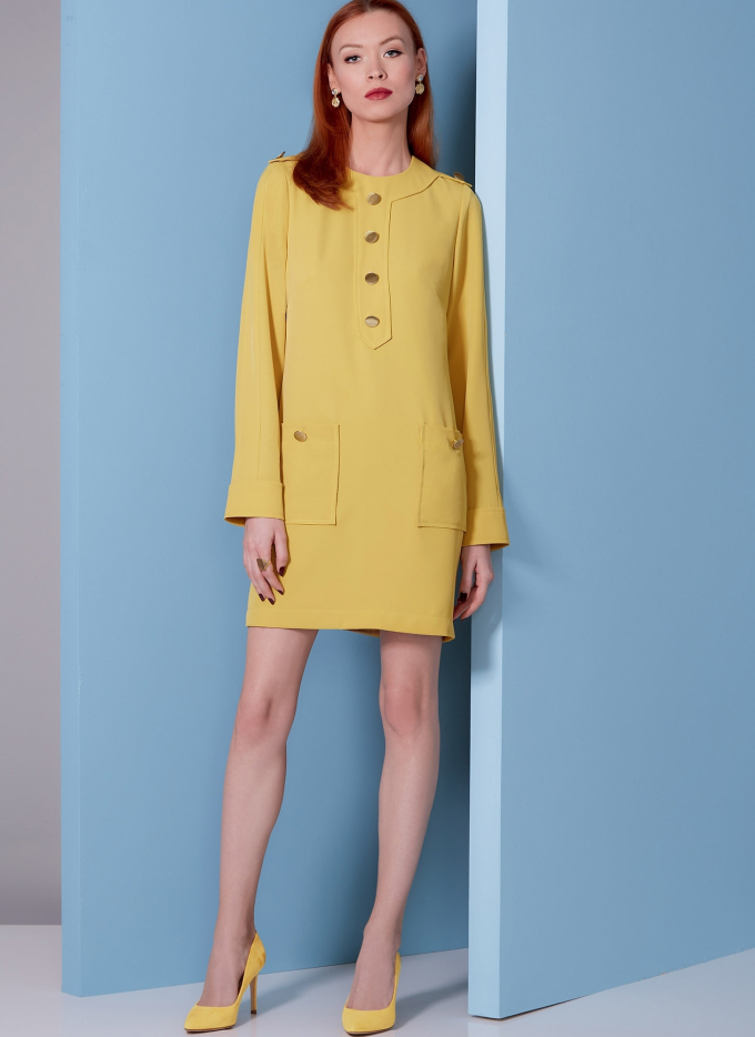 Naaipatroon Vogue 1844 jurk, maat 42-50, Dui/En/Fr