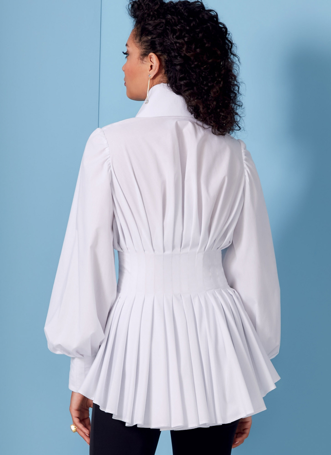 Naaipatroon Vogue 1845 Gr. 34-42 designer blouse, Dui/En/Fr