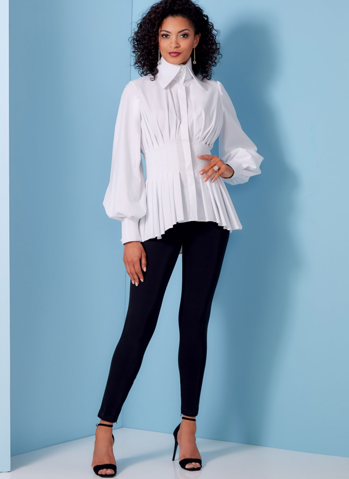 Naaipatroon Vogue 1845 Gr. 42-50 designer blouse, Dui/En/Fr