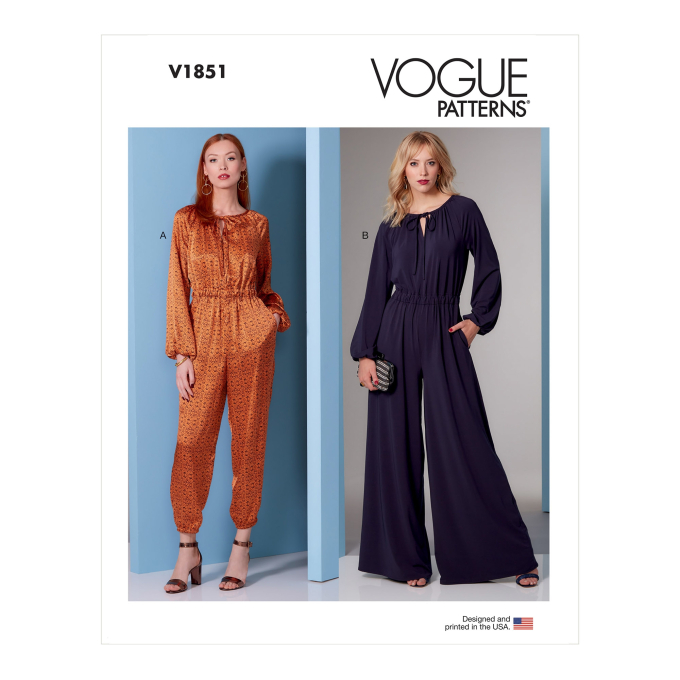 Naaipatroon Vogue 1851 jumpsuit, maat 34-42, Dui/En/Fr