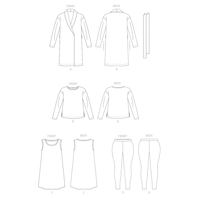 Naaipatroon Vogue 1852 combinatie, maat 34-42 Dui/En/Fr