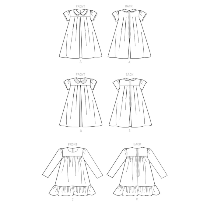 Naaipatroon Vogue 1857 kinderjurk, maat 92-116, Dui/En/Fr