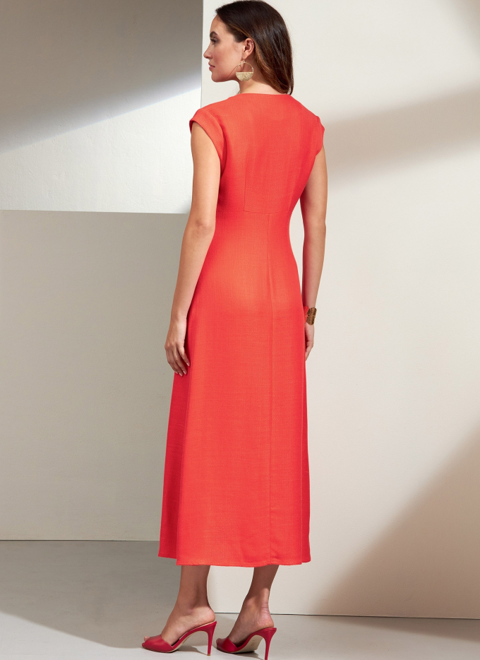 Naaipatroon Vogue 1859 designer jurk, maat 42-50, Dui/En/Fr