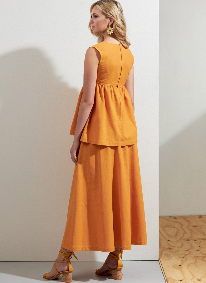 Patron Vogue 1871 robe femme, taille 32-40, en français
