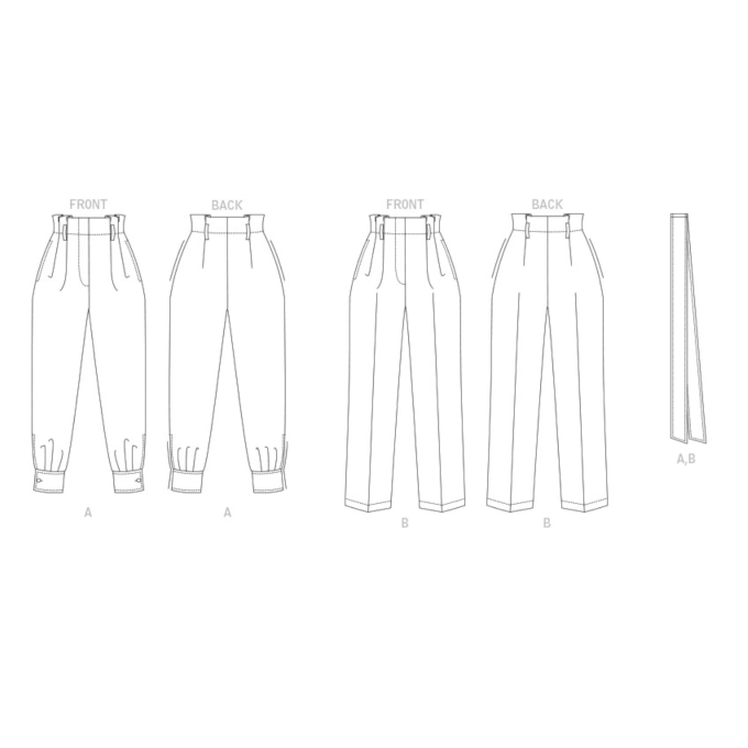 Naaipatroon Vogue 1873 broek, maat 42-50, Dui/En/Fr