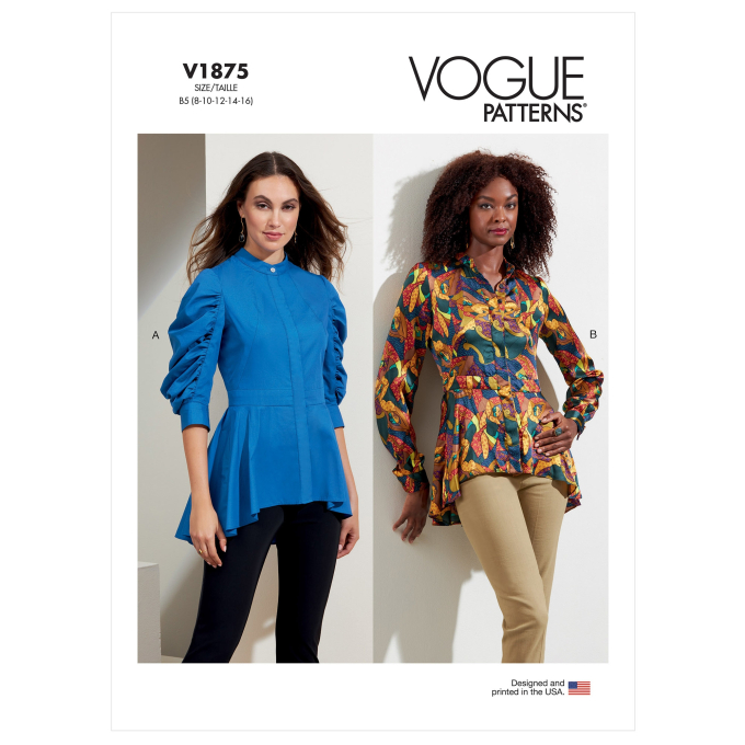 Naaipatroon Vogue 1875 Gr. 34-42 Blouse, Dui/En/Fr