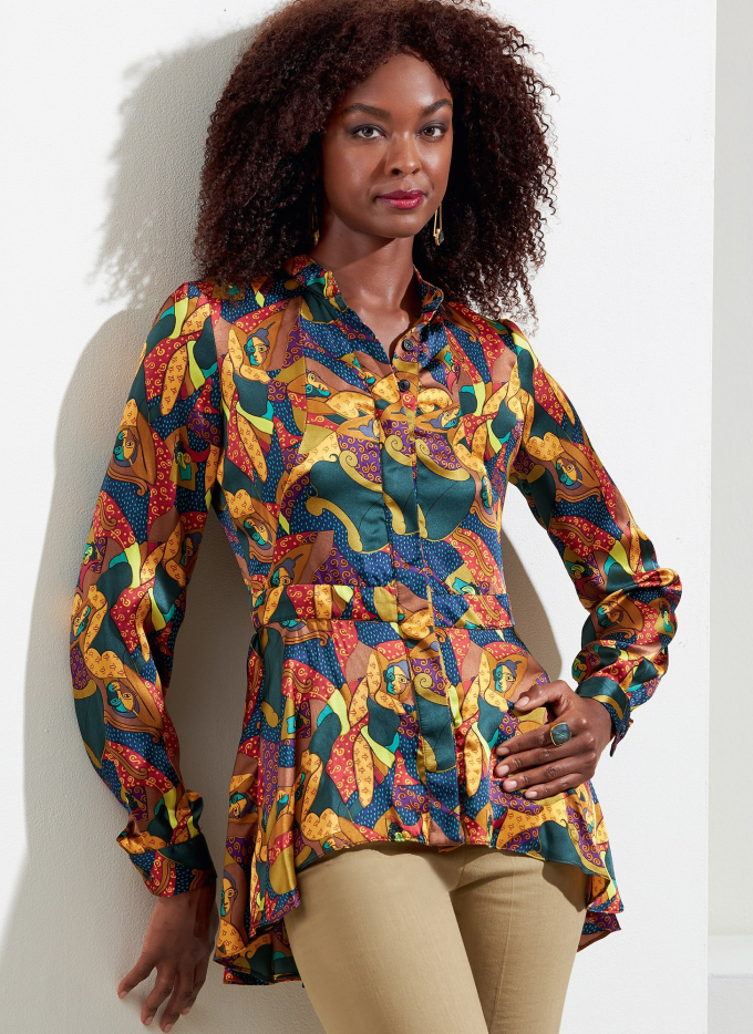 Naaipatroon Vogue 1875 Gr. 34-42 Blouse, Dui/En/Fr