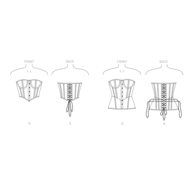 Naaipatroon Vogue 1876 Corsage, maat  34-42, Dui/En/Fr