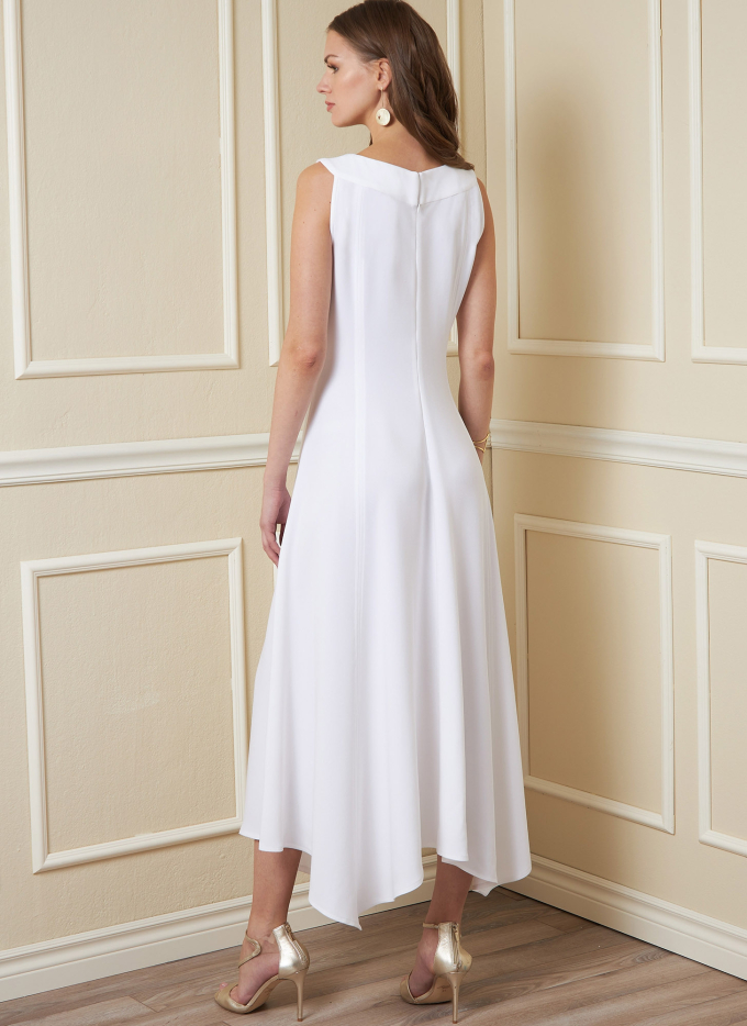 Naaipatroon Vogue 1878 designer jurk, maat 34-42 Dui/En/Fr