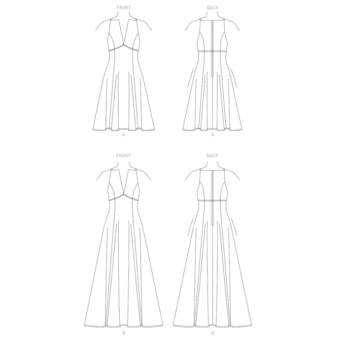 Naaipatroon Vogue 1882  jurk, maat 34-42 Dui/En/Fr