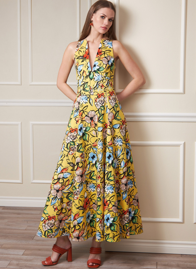 Naaipatroon Vogue 1882  jurk, maat 44-52 Dui/En/Fr