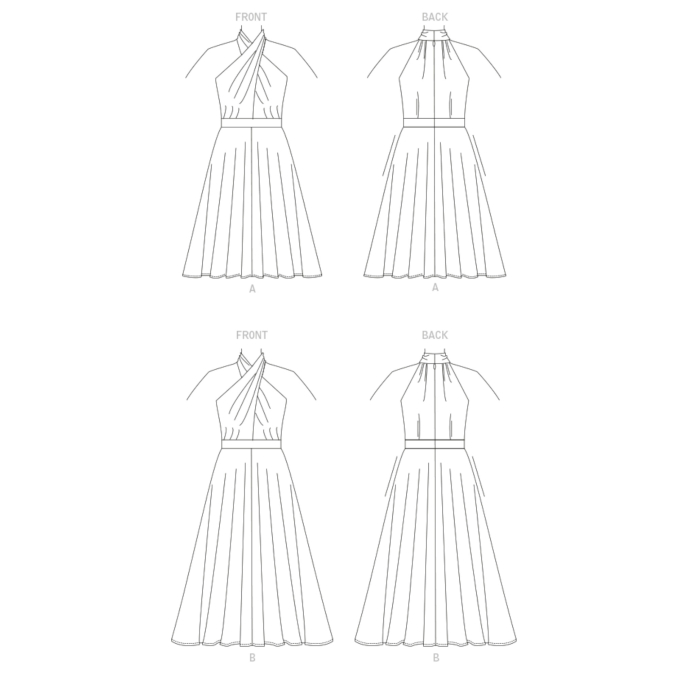 Naaipatroon Vogue 1883  jurk, maat 40-48 Dui/En/Fr