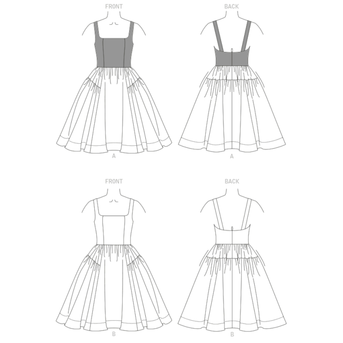Naaipatroon Vogue 1884  jurk, maat 40-48 Dui/En/Fr