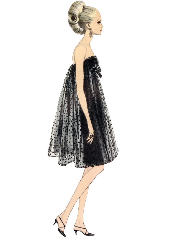 Patron Vogue 1885 Vintage robe, taille 32-40 en français