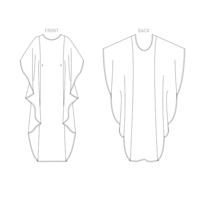 Patron Vogue 1886 caftan robe, taille 32-50 en français