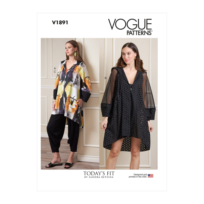 Naaipatroon Vogue 1891 combination, maat 32-50 Dui/En/Fr