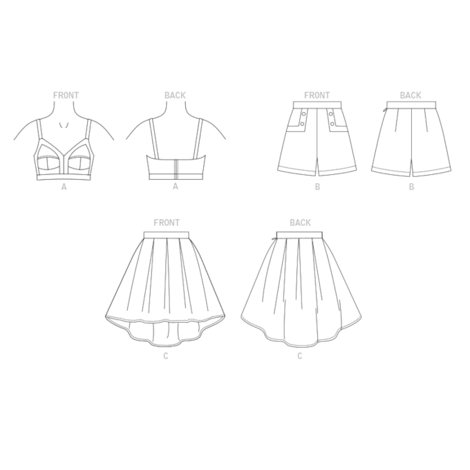 Naaipatroon Vogue 1893 combinatie, maat 32-40 Dui/En/Fr