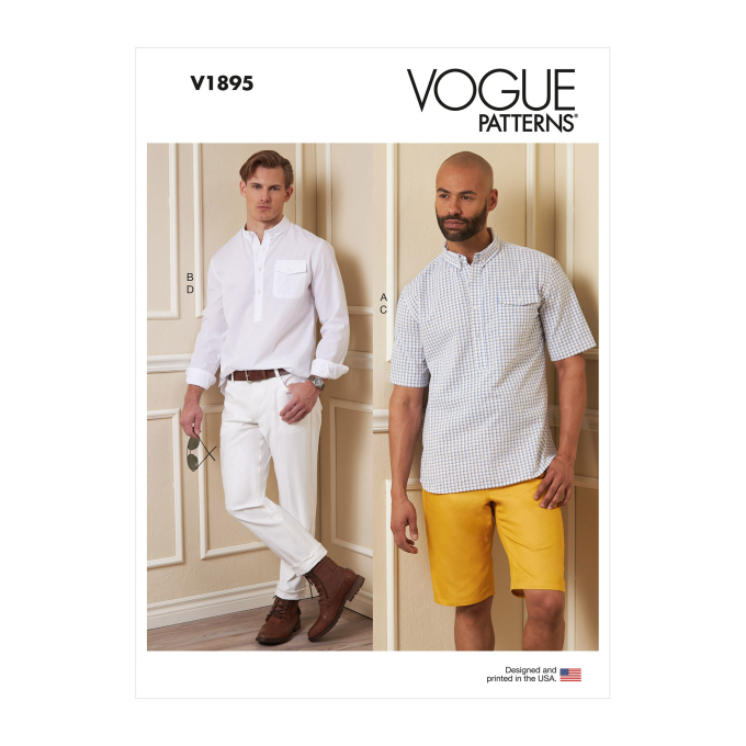 Naaipatroon Vogue 1895 heren combinatie, maat 50-56 Dui/En/Fr