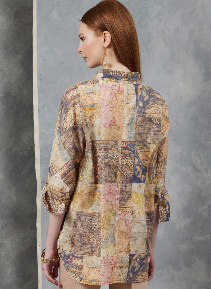 Naaipatroon Vogue 1899 designer blouse, maat 42-50 Dui/En/Fr