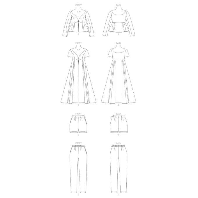 Naaipatroon Vogue 1901 combinatie, maat 42-50 Dui/En/Fr