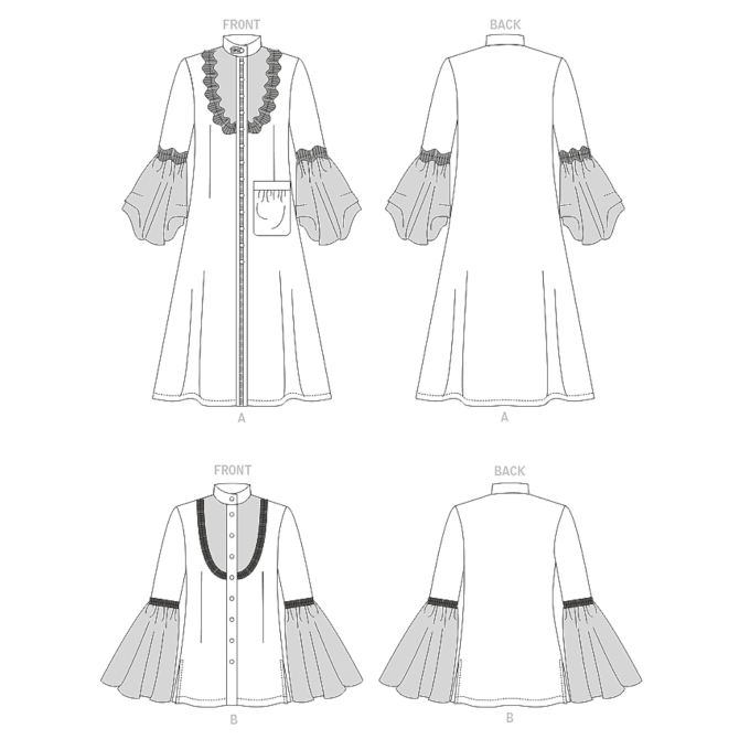 Naaipatroon Vogue 1904 designer jurk, All Size