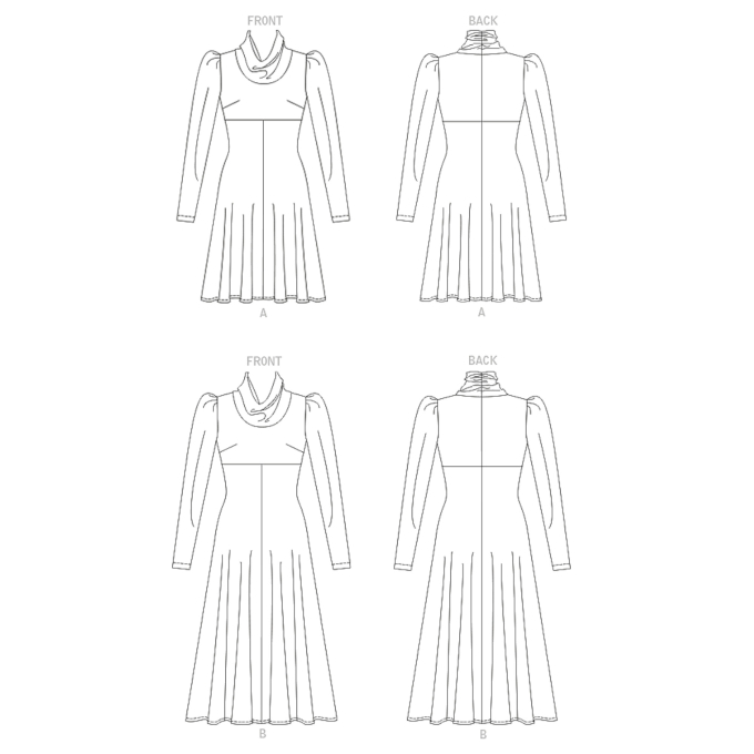 Patron Vogue 1907 robe, taille 44-52 en français