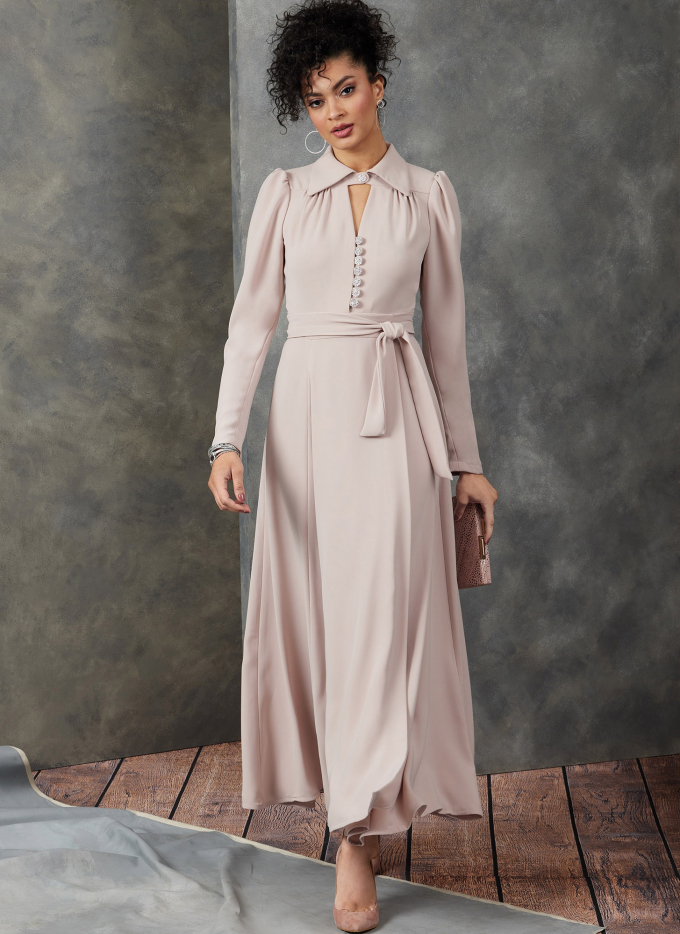 Naaipatroon Vogue 1908  jurk, maat 34-50 Dui/En/Fr