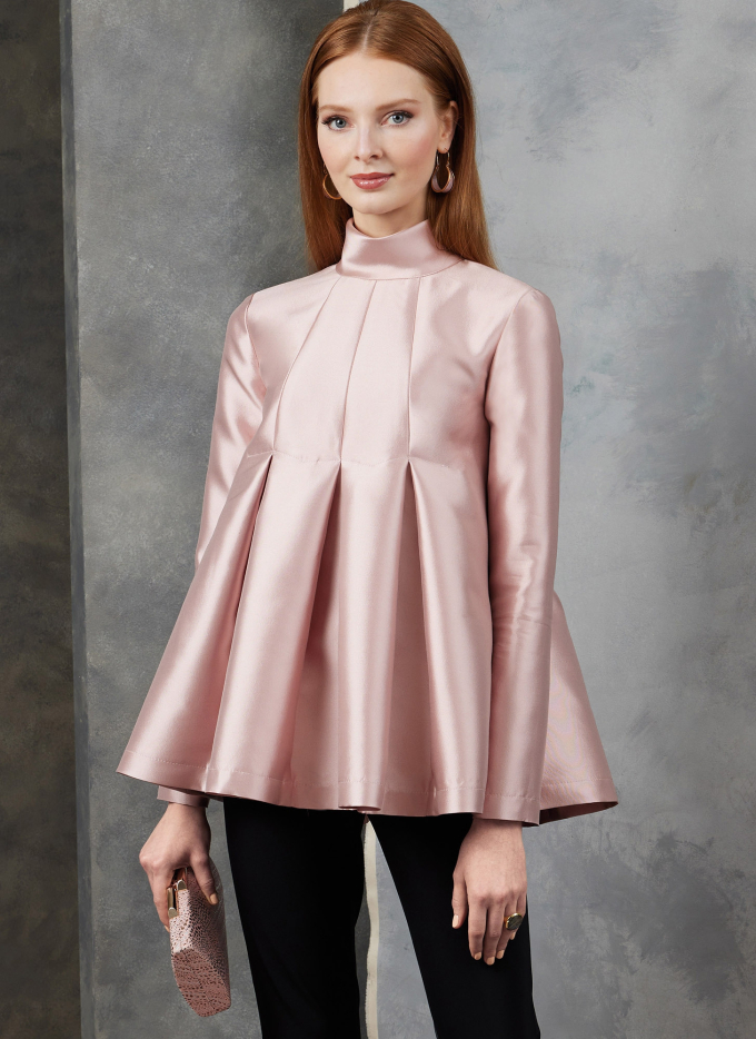 Naaipatroon Vogue 1909 blouse, maat 34-50 Dui/En/Fr