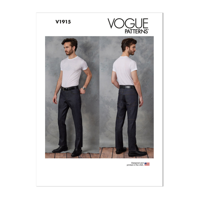 Patron Vogue 1915 hommes jeans, taille 44-50 en français