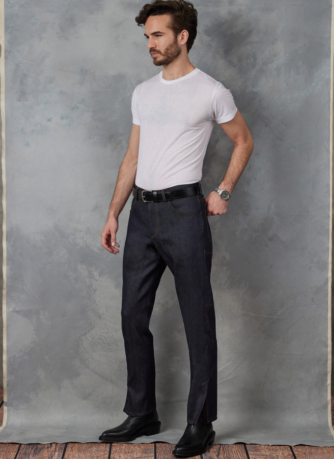 Patron Vogue 1915 hommes jeans, taille 44-50 en français