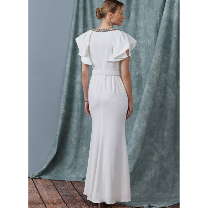 Naaipatroon Vogue 1919 designer jurk, maat 34-42 Dui/En/Fr