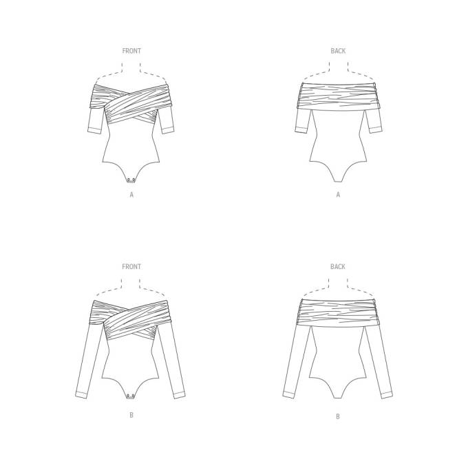 Naaipatroon Vogue 1923 Top, maat  34-42, Dui/En/Fr
